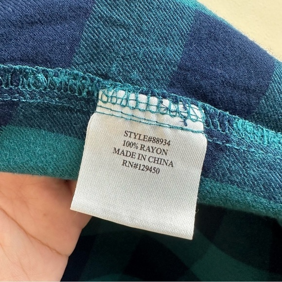 Coming vintage gingham plad bandana hankerchief style button down shirt XL - Picture 4 of 5